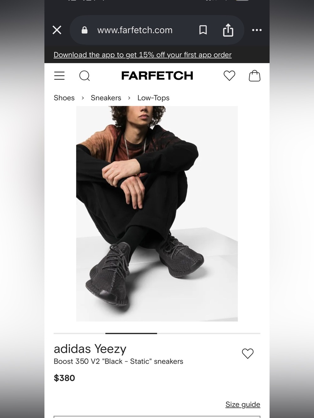 adidas Yeezy Boost 350 V2 "Black Static" Sneakers